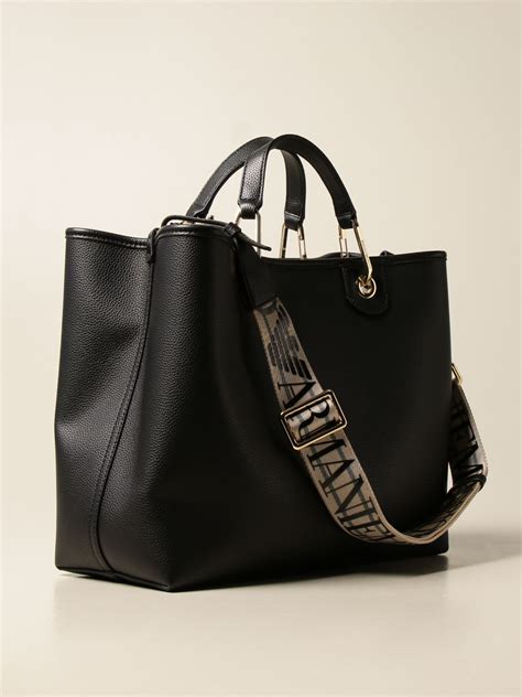 armani tas lak zwart|Black Emporio Armani Bags for Women .